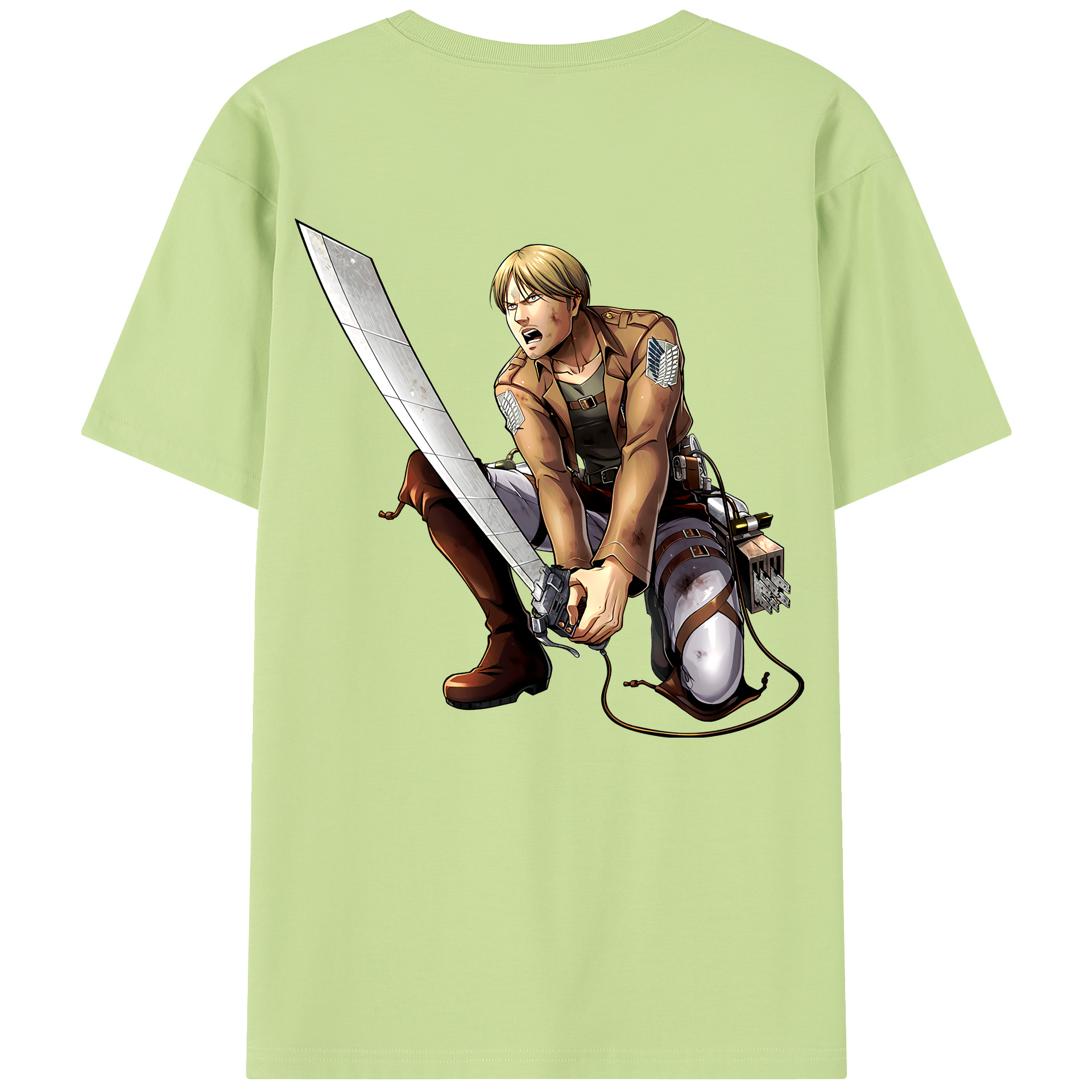（画像用） 進撃の巨人 ミケ·ザカリアス Attack on Titan Mike Zakarius 綿100％半袖Tシャツ（背面プリント）